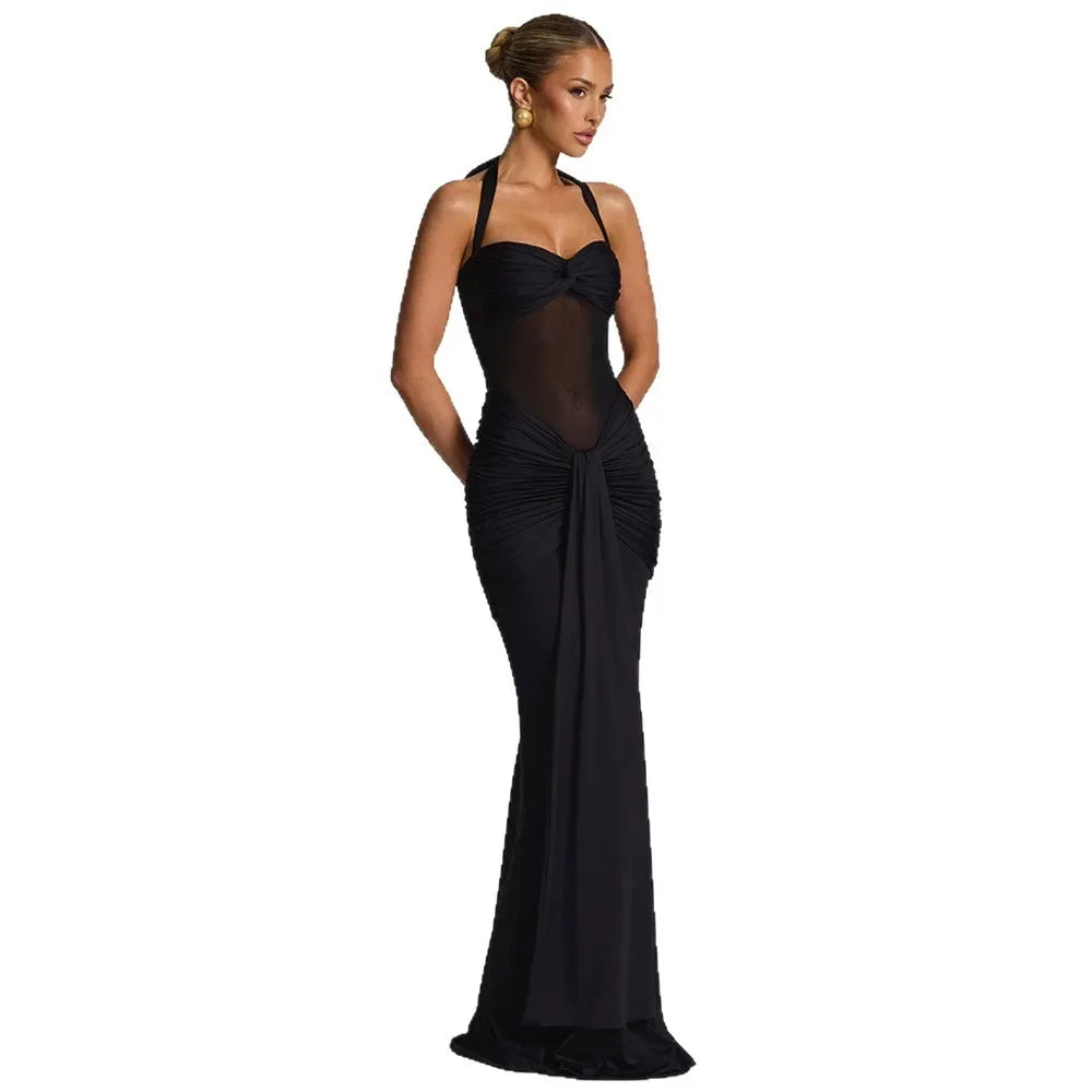 Elegant V-Neck Fishtail Dress