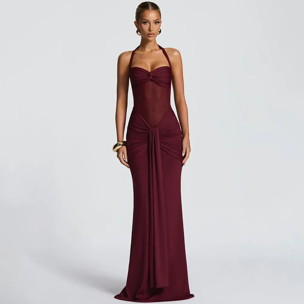 Elegant V-Neck Fishtail Dress